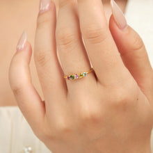 Multicolor Tourmaline Ring 14K Gold