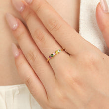 Multicolor Tourmaline Ring 14K Gold