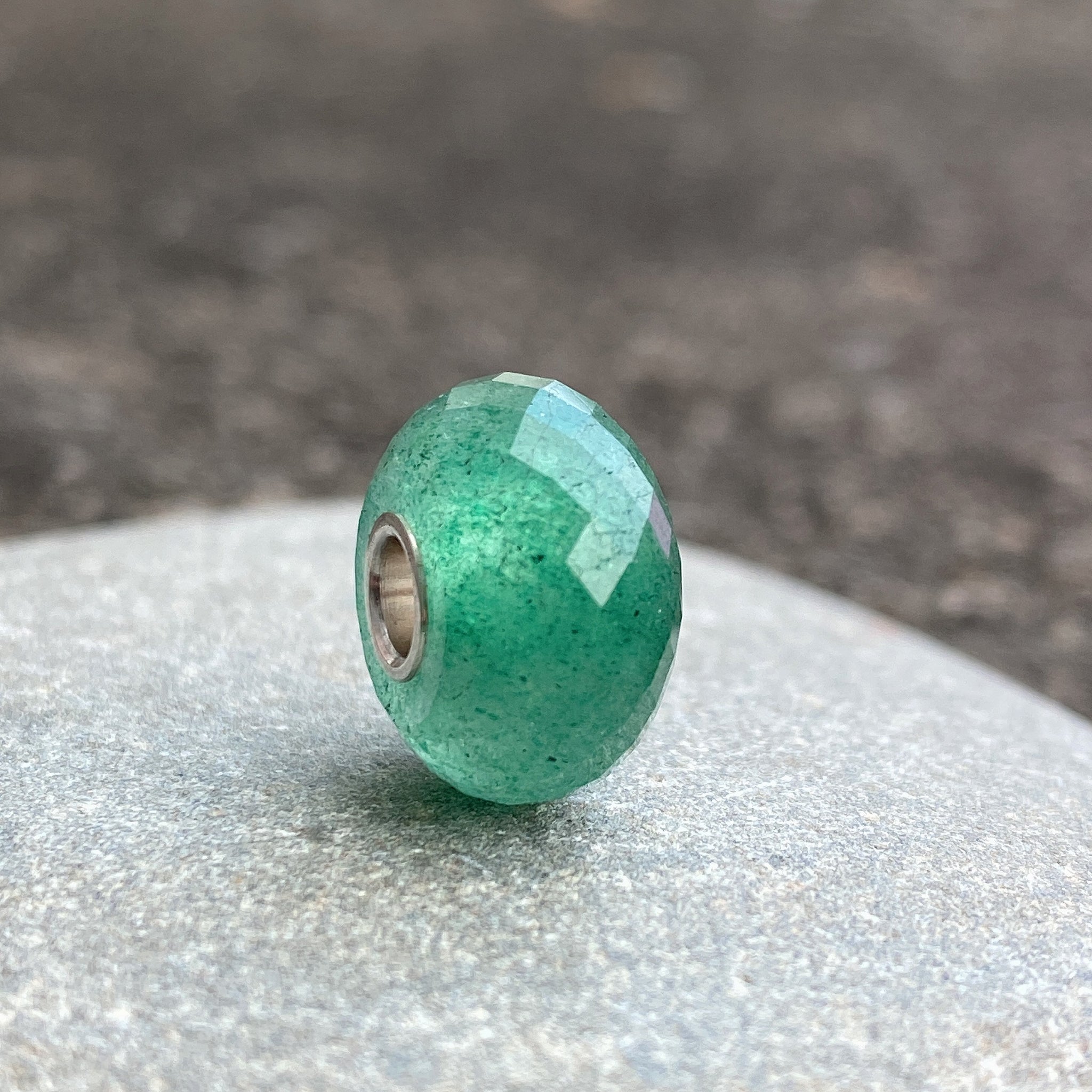 Green Strawberry Quartz Bead