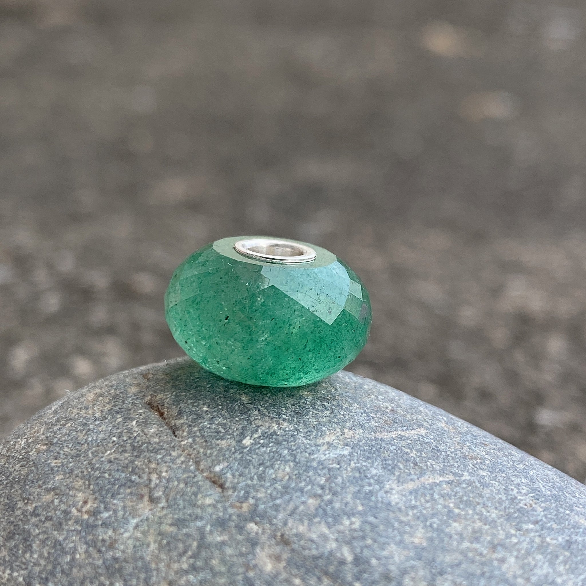 Green Strawberry Quartz Bead