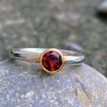 Natural Garnet Ring 14K Gold Setting