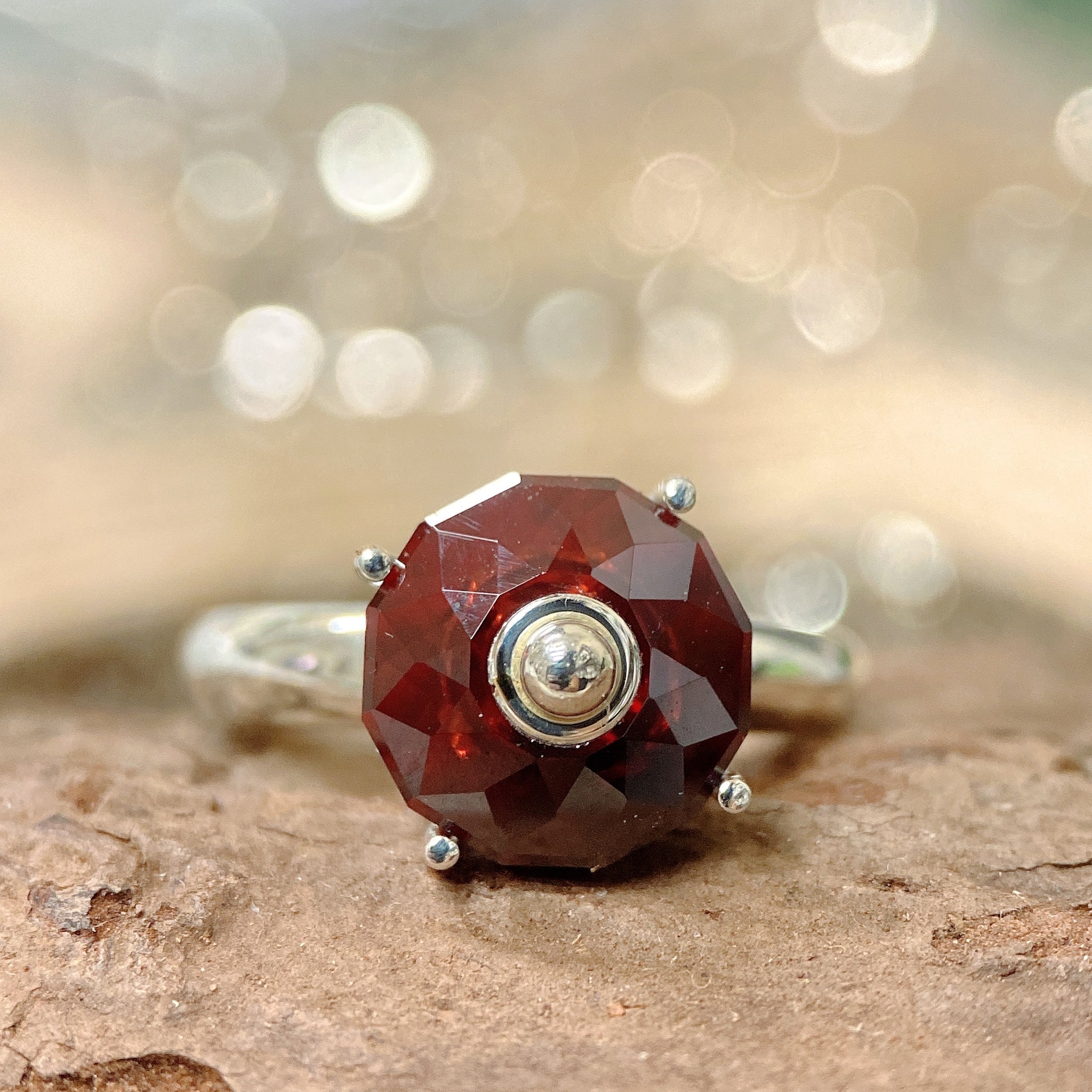 Garnet Spinner Ring