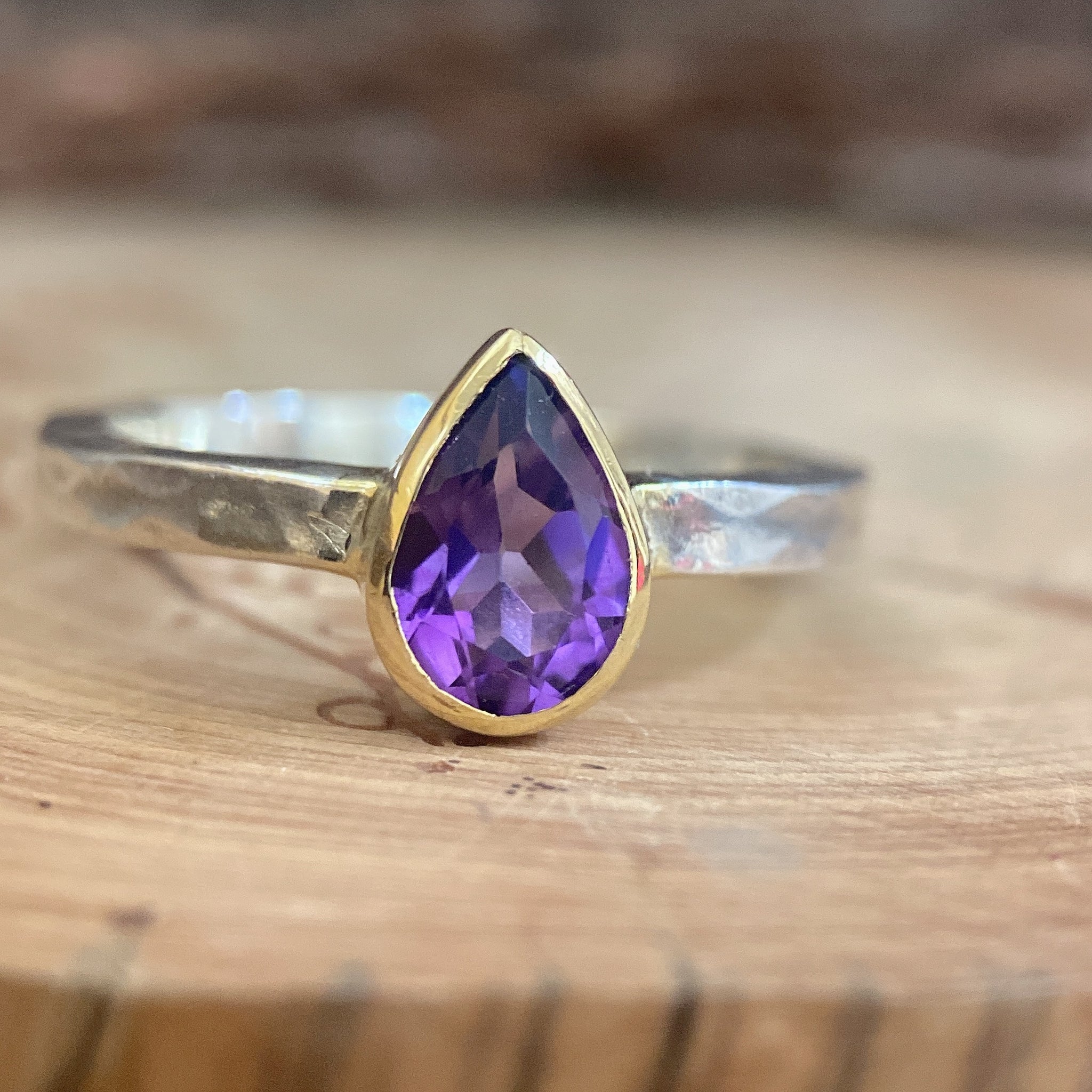 Amethyst Ring 14K Gold Setting