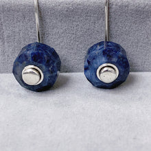 Natural Sapphire Bead Earrings Spinner