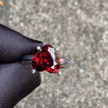 Heart Garnet Ring