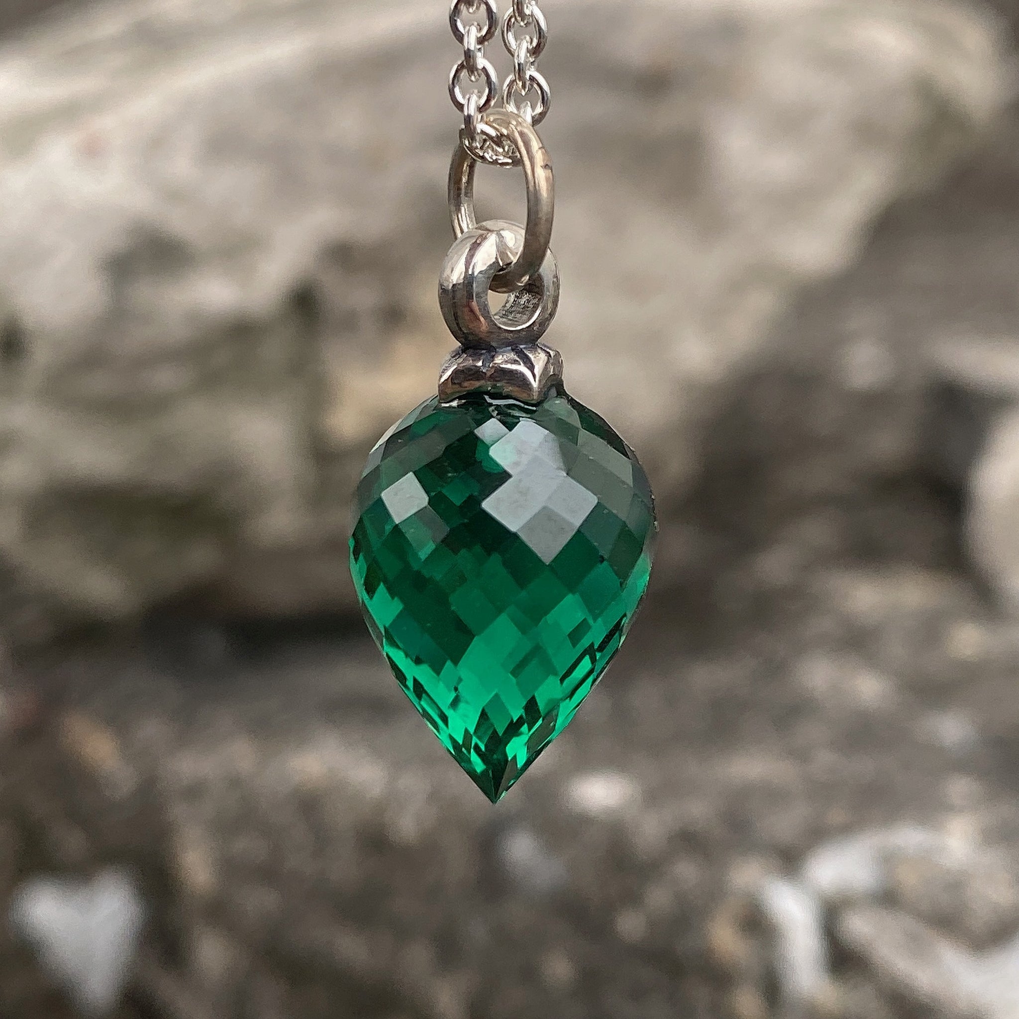 Emerald Necklace Crystal Point