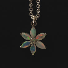 Opal Necklace, Flower Design