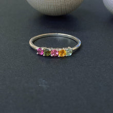 Multicolor Tourmaline Ring