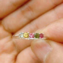 Multicolor Tourmaline Ring 14K Gold