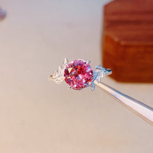 Alexandrite Ring Tree Leaves Band