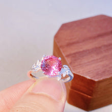 Alexandrite Ring Tree Leaves Band