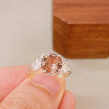 Alexandrite Ring Tree Leaves Band