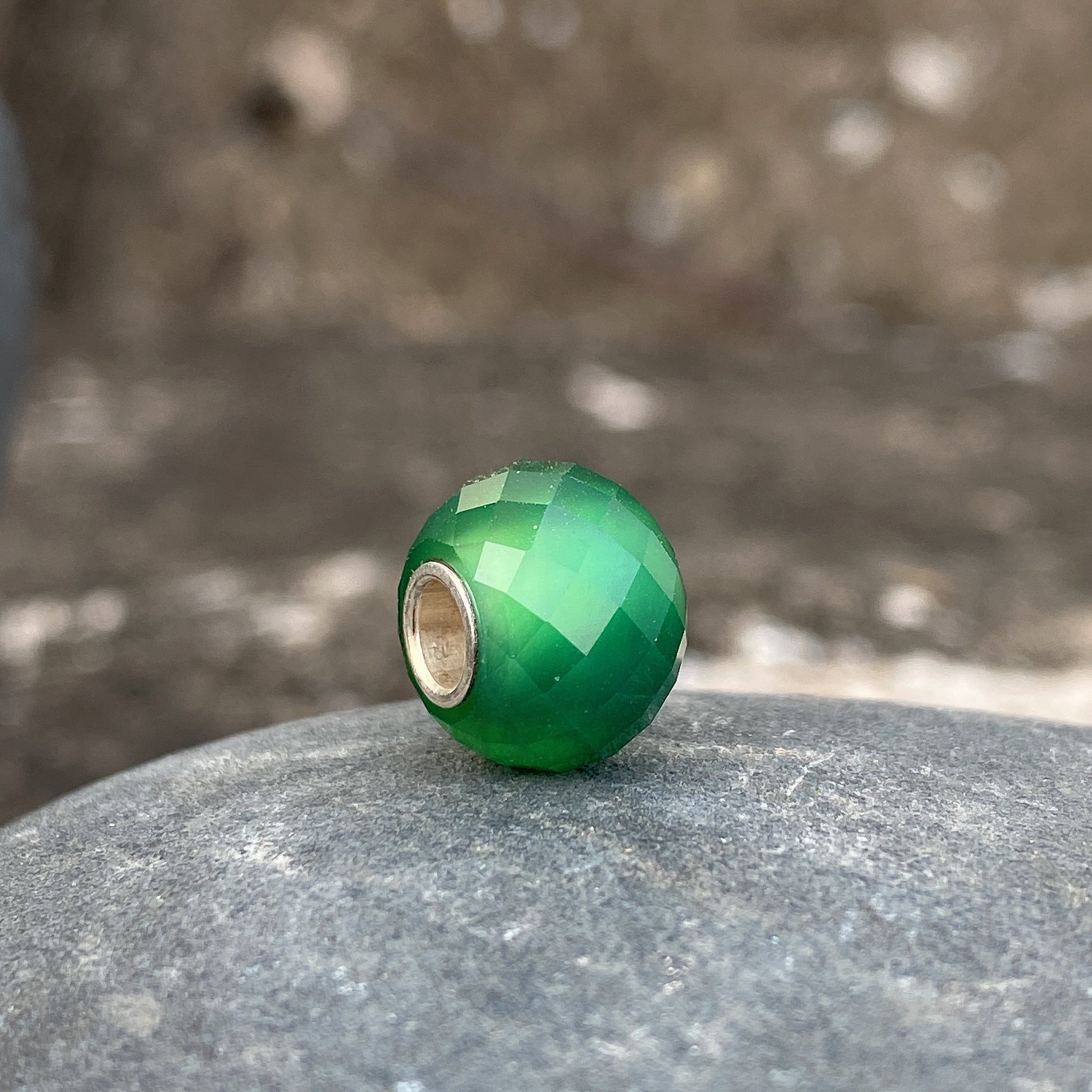 Green Agate Bead, Small Size