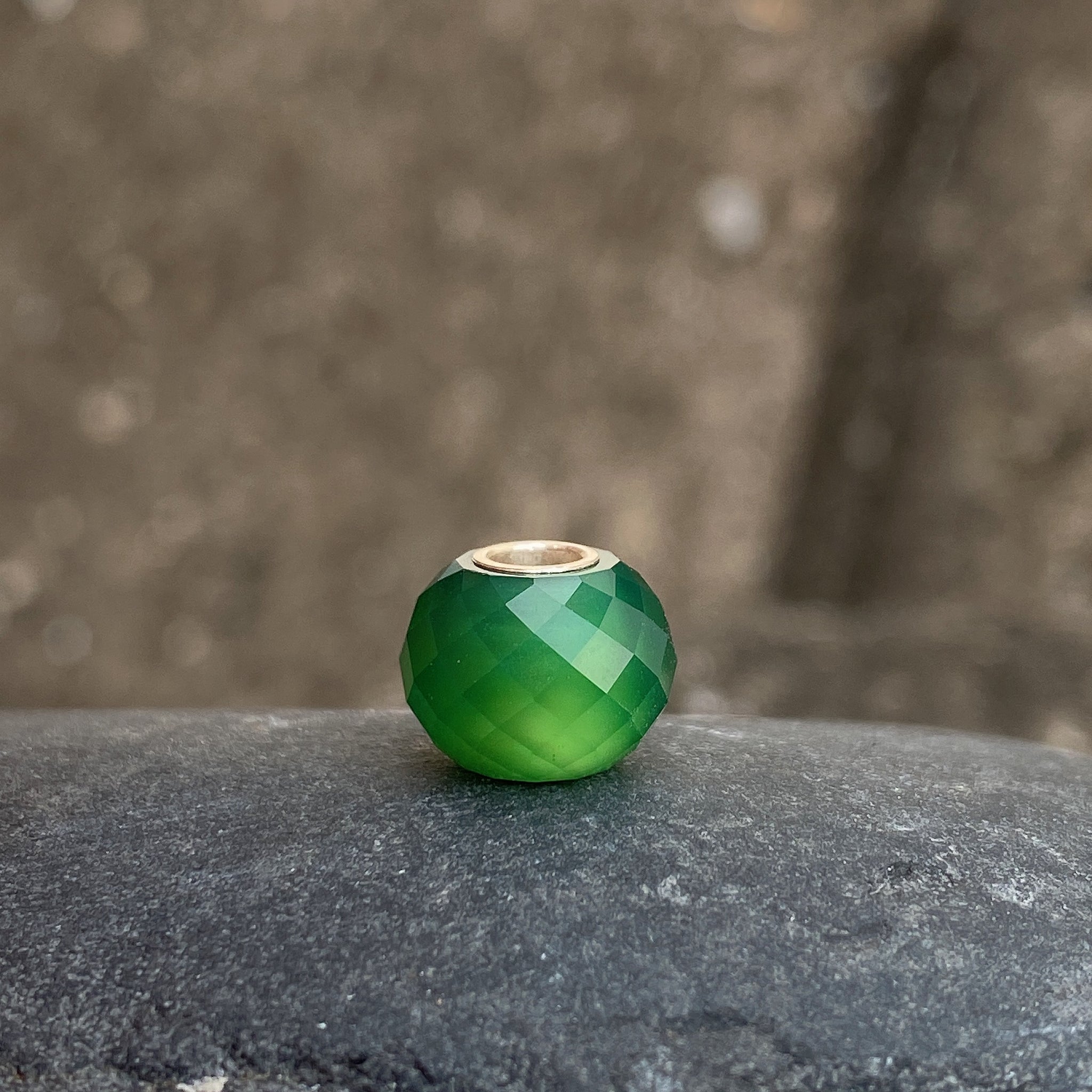 Green Agate Bead, Small Size