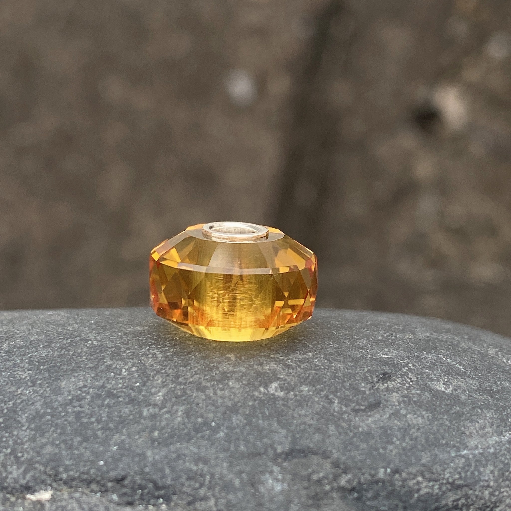 Yellow Citrine Bead Cylinder Shape