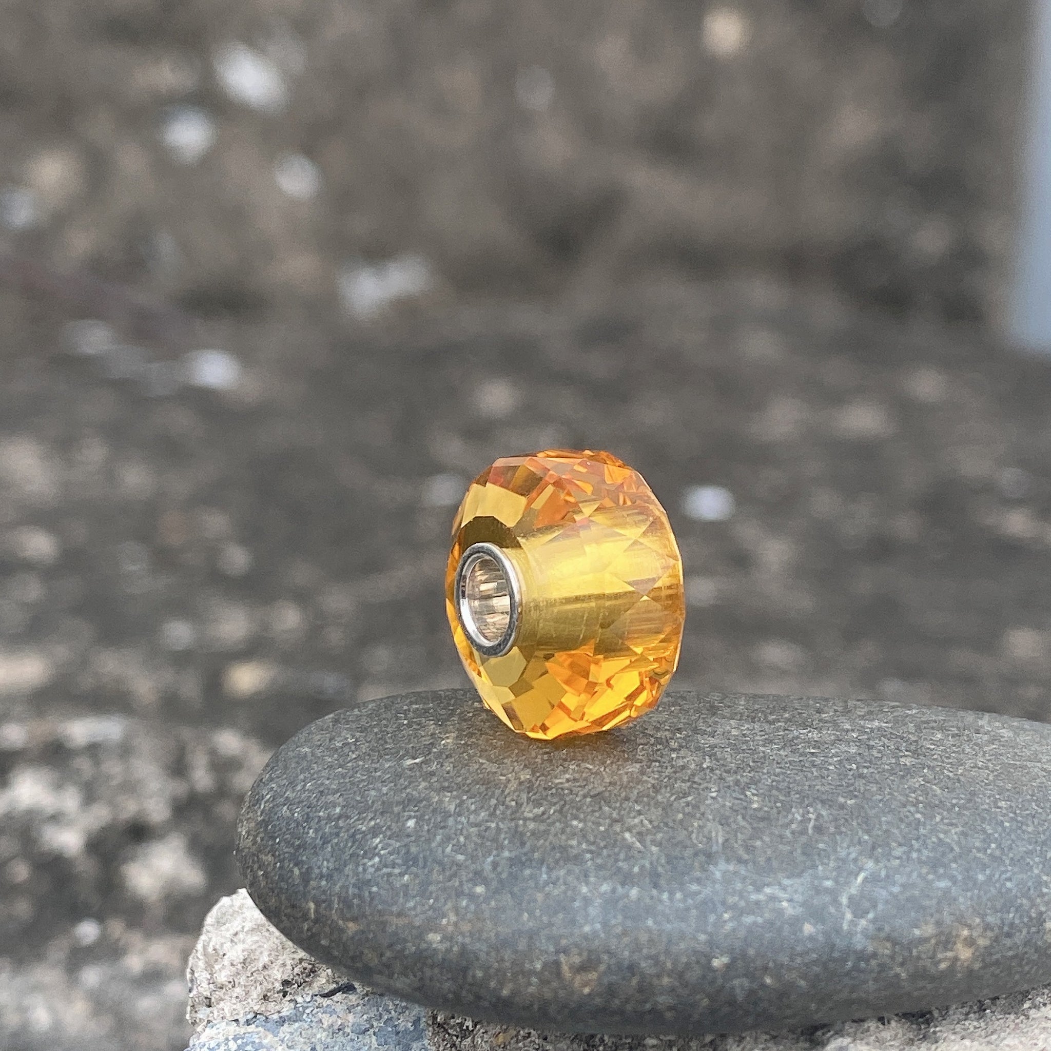 Yellow Citrine Bead Cylinder Shape