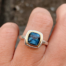 London Blue Topaz Ring 14K Gold Setting