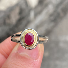 Ruby Ring 14K Gold Bezel