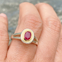 Ruby Ring 14K Gold Bezel