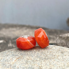 Carnelian Stone Bead Cylinder Shape