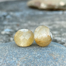 Yellow Rutilated Quartz Bead Small Size