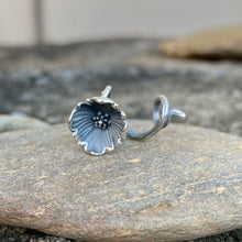 Morning Glory Flower Silver Charm