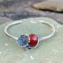 Morning Glory Flower Silver Charm