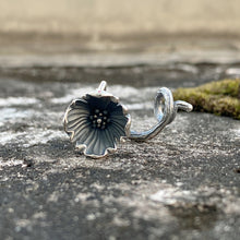 Morning Glory Flower Silver Charm