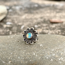 Daisy Flower Bead With Natural Opal