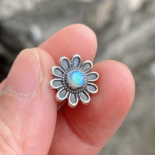 Daisy Flower Bead With Natural Opal