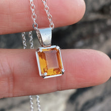 Citrine Neckleck Emerald Cut 8x10