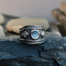 Rustic Moonstone Ring