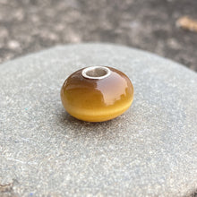 Golden Round Tiger Eye Stone Bead