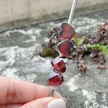 Heart Garnet Bead