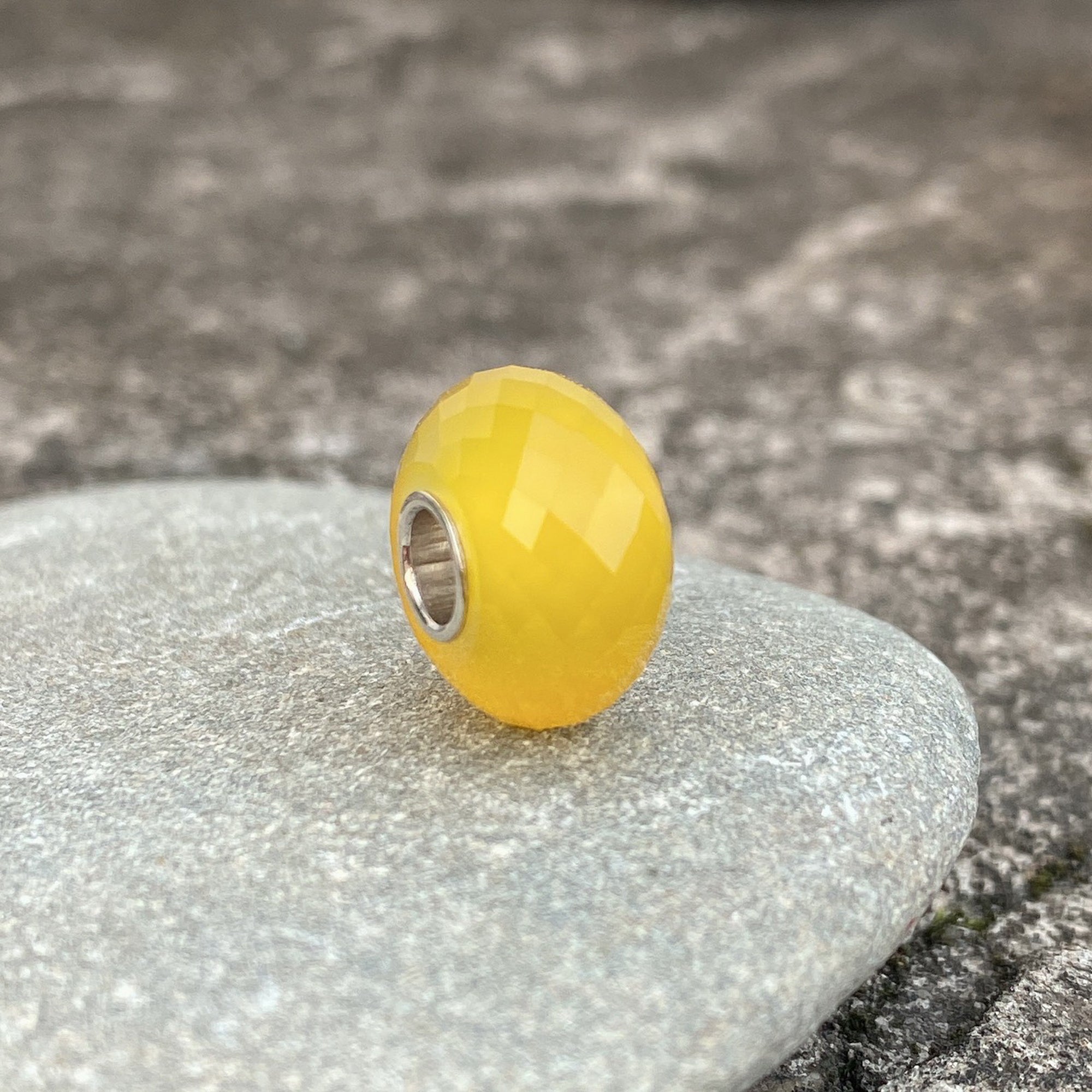 Yellow Chalcedony Bead