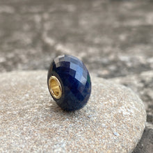 Natural Sapphire Bead 14K Gold Core
