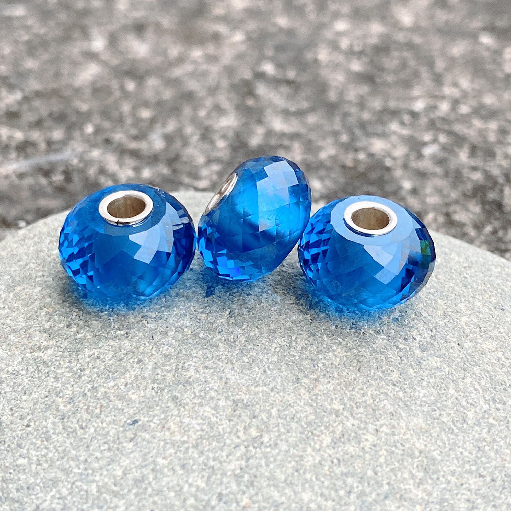 Deep Blue Topaz Bead