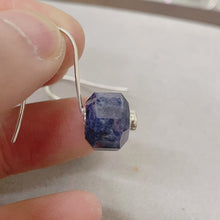 Natural Sapphire Bead Earrings Spinner