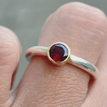 Natural Garnet Ring 14K Gold Setting