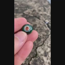 Emerald Bead 14K Gold Core