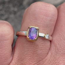 Purple Sapphire Ring 10K Gold Setting