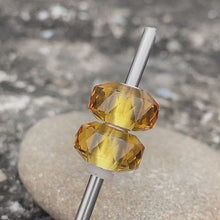 Yellow Citrine Bead Cylinder Shape