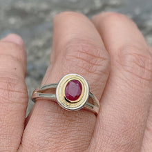 Ruby Ring 14K Gold Bezel