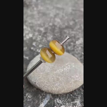 Golden Round Tiger Eye Stone Bead