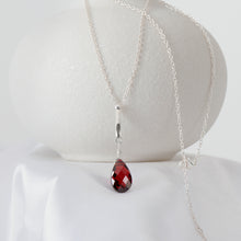 Garnet Drop Necklace
